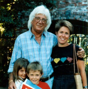 Jerry and Carrie with her two children Ryanne and Ben (1990)